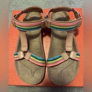 Cat & Jack Colorful Velcro Strap Footbed Sandals